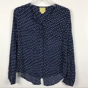 Anthropologie Maeve Clara bird print blouse shirt